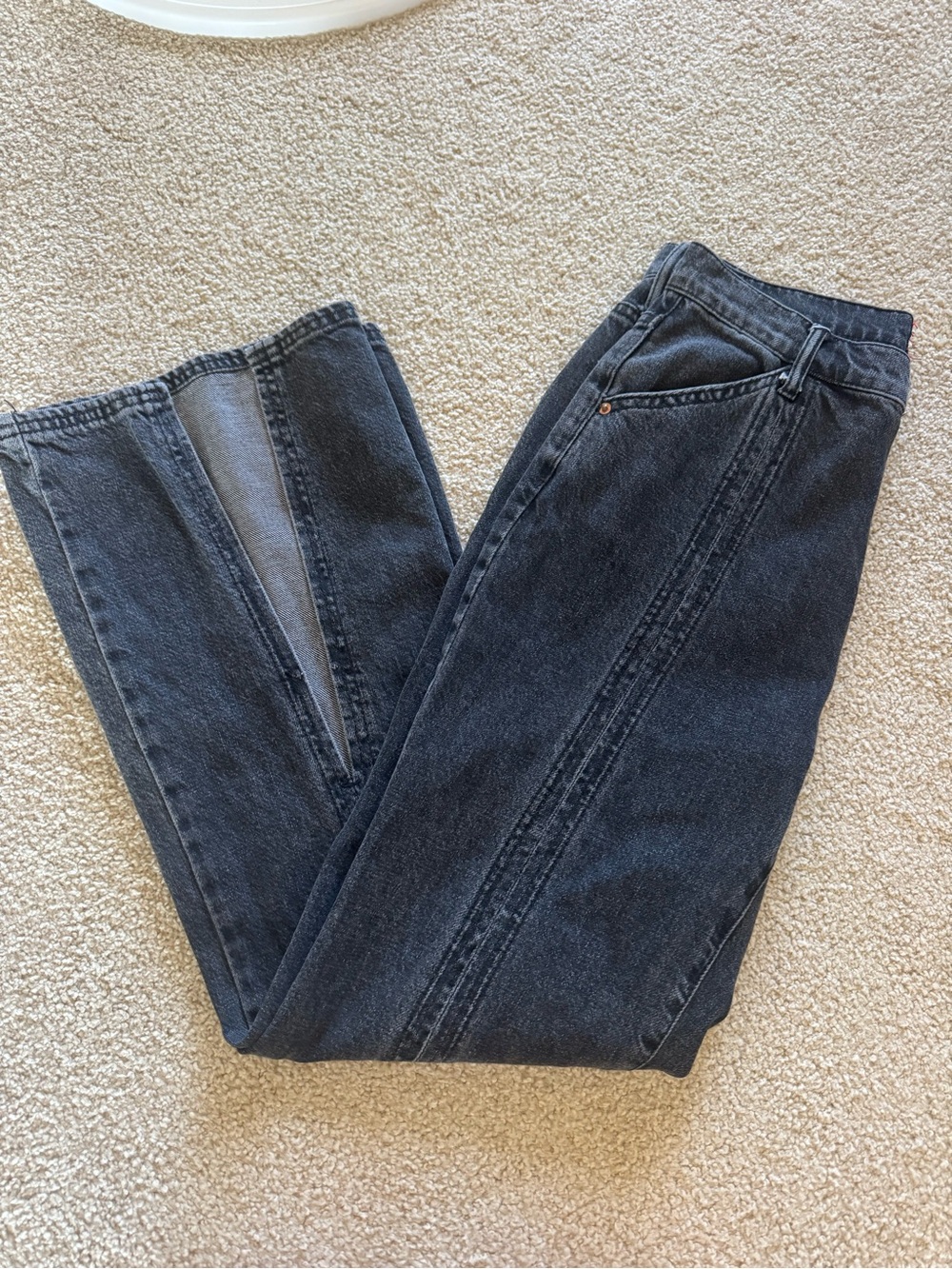 BDG Straight Leg Black Washed Jeans